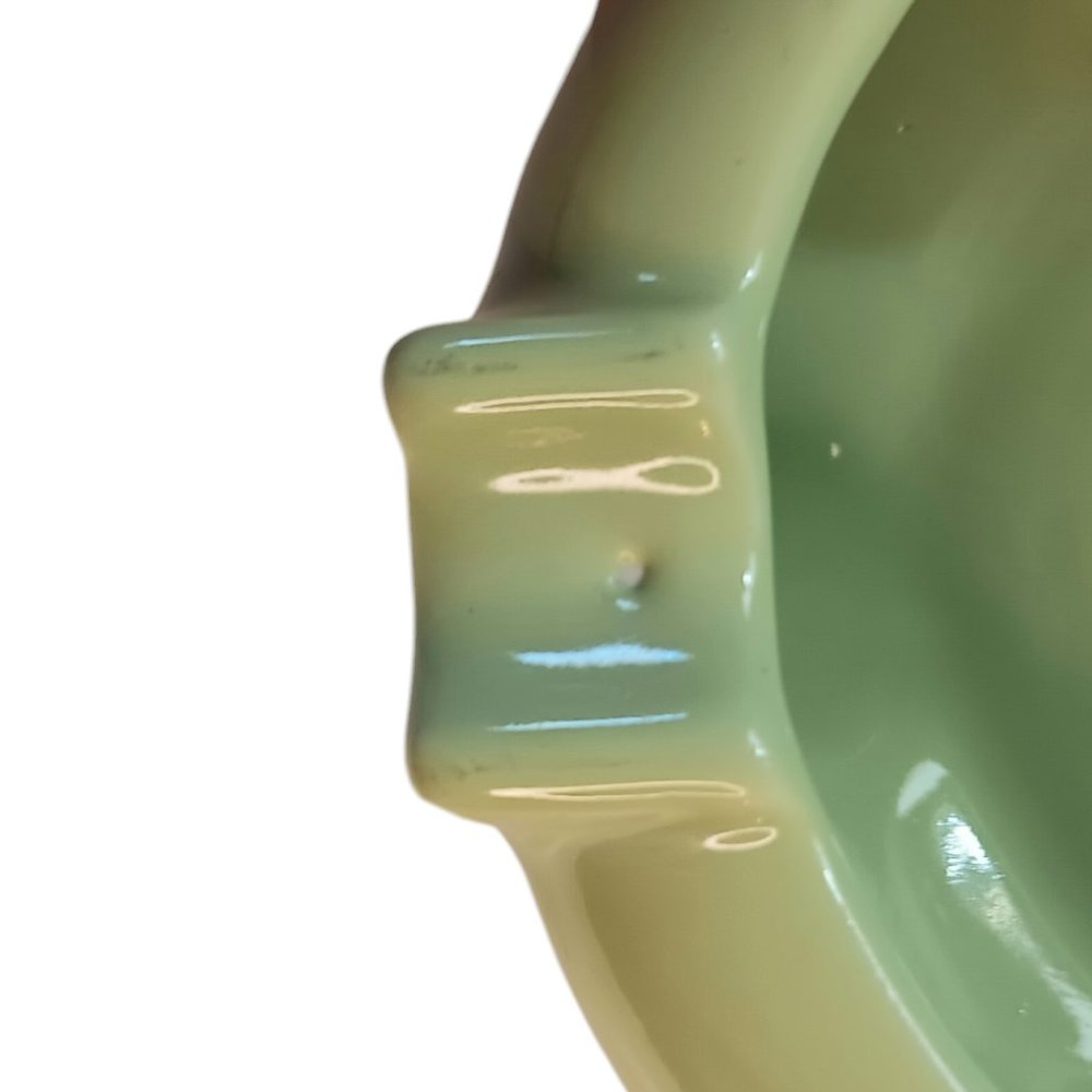 SOLD - Vintage Light Green Ceramic Ashtray Mid-century Modern - Picture 4 of 10
